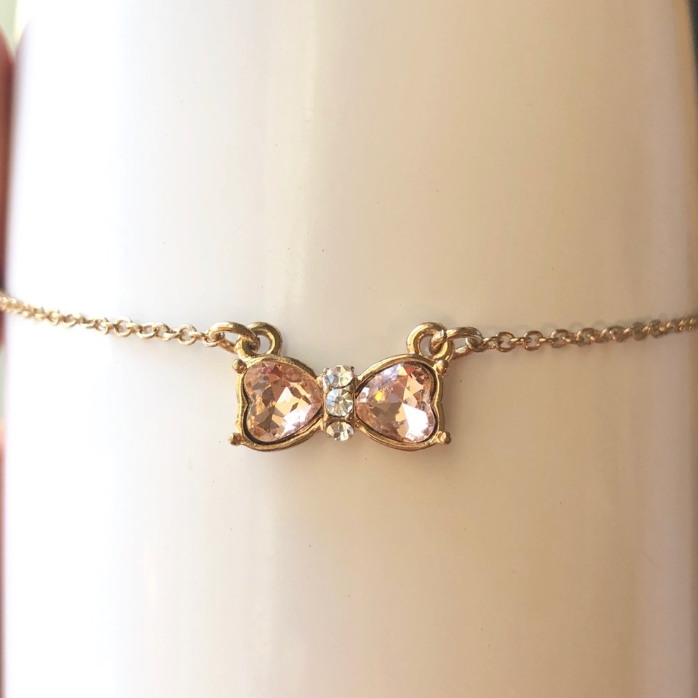 Rose Gold Bow Necklace 🎀